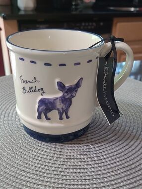 Dwell Studio French Bulldog Ceramic Mug
